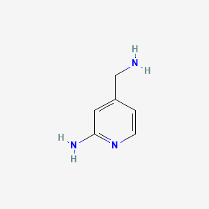 molecular formula C6H9N3 B596748 4-(氨甲基)吡啶-2-胺 CAS No. 199296-51-0