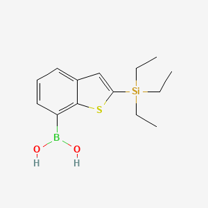 molecular formula C14H21BO2SSi B596750 (2-(三乙基甲硅烷基)苯并[b]噻吩-7-基)硼酸 CAS No. 1217501-30-8