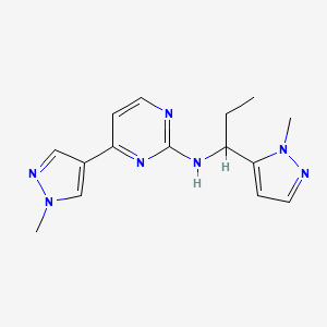 4-(1-methyl-1H-pyrazol-4-yl)-N-[1-(1-methyl-1H-pyrazol-5-yl)propyl]pyrimidin-2-amine