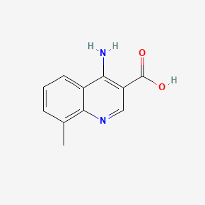 molecular formula C11H10N2O2 B596751 4-Amino-8-methylquinoline-3-carboxylic acid CAS No. 1234857-01-2