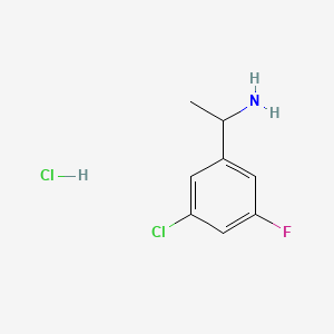 molecular formula C8H10Cl2FN B596752 1-(3-氯-5-氟苯基)乙基胺 CAS No. 1263284-21-4