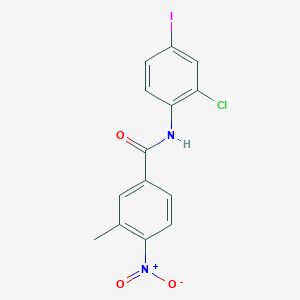 molecular formula C14H10ClIN2O3 B5967531 N-(2-chloro-4-iodophenyl)-3-methyl-4-nitrobenzamide 