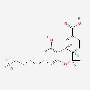 molecular formula C21H28O4 B596755 6a,7,8,10a-四氢-1-羟基-6,6-二甲基-3-(戊基-5,5,5-D3)-6H-二苯并(b,D)吡喃-9-甲酸，(6aR,10aR)- CAS No. 130381-15-6