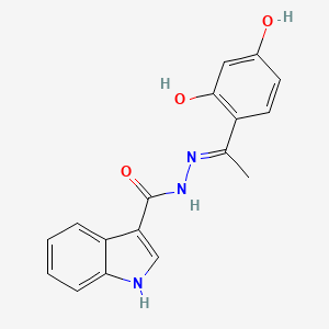molecular formula C17H15N3O3 B5967558 N'-[1-(2,4-dihydroxyphenyl)ethylidene]-1H-indole-3-carbohydrazide 
