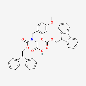 molecular formula C40H33NO8 B596756 Fmoc-(Fmoc-Hmb)-Gly-OH CAS No. 148515-84-8