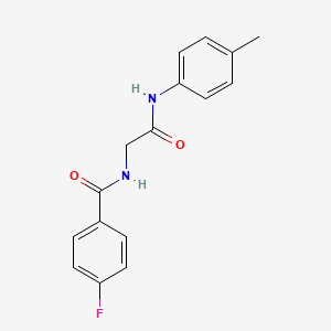 molecular formula C16H15FN2O2 B5967571 4-fluoro-N-{2-[(4-methylphenyl)amino]-2-oxoethyl}benzamide 