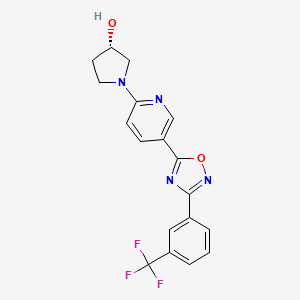 (3S)-1-(5-{3-[3-(trifluoromethyl)phenyl]-1,2,4-oxadiazol-5-yl}-2-pyridinyl)-3-pyrrolidinol