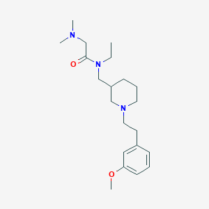 molecular formula C21H35N3O2 B5967595 N~1~-ethyl-N~1~-({1-[2-(3-methoxyphenyl)ethyl]-3-piperidinyl}methyl)-N~2~,N~2~-dimethylglycinamide 