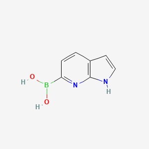 molecular formula C7H7BN2O2 B596760 (1H-Pyrrolo[2,3-b]pyridin-6-yl)boronic acid CAS No. 1310383-09-5