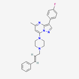 3-(4-fluorophenyl)-5-methyl-7-[4-(3-phenyl-2-propen-1-yl)-1-piperazinyl]pyrazolo[1,5-a]pyrimidine