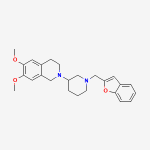 molecular formula C25H30N2O3 B5967614 2-[1-(1-benzofuran-2-ylmethyl)-3-piperidinyl]-6,7-dimethoxy-1,2,3,4-tetrahydroisoquinoline 