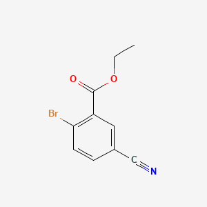 molecular formula C10H8BrNO2 B596762 2-溴-5-氰基苯甲酸乙酯 CAS No. 1261585-44-7
