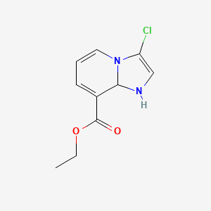 molecular formula C10H11ClN2O2 B596764 Ethyl 3-chloro-1,8a-dihydroimidazo[1,2-a]pyridine-8-carboxylate CAS No. 1257849-26-5