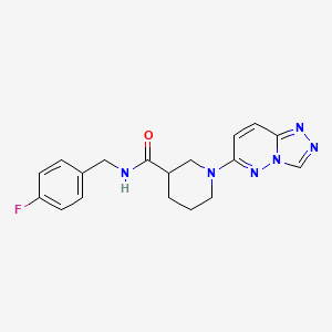 molecular formula C18H19FN6O B5967658 N-(4-fluorobenzyl)-1-[1,2,4]triazolo[4,3-b]pyridazin-6-yl-3-piperidinecarboxamide 