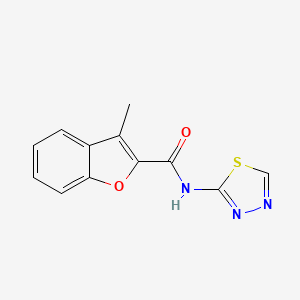 molecular formula C12H9N3O2S B5967675 3-methyl-N-1,3,4-thiadiazol-2-yl-1-benzofuran-2-carboxamide 
