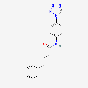 molecular formula C17H17N5O B5967688 4-phenyl-N-[4-(1H-tetrazol-1-yl)phenyl]butanamide 