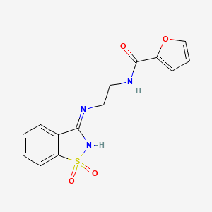 N-{2-[(1,1-dioxido-1,2-benzisothiazol-3-yl)amino]ethyl}-2-furamide