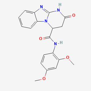 molecular formula C19H18N4O4 B5967708 N-(2,4-dimethoxyphenyl)-2-oxo-1,2,3,4-tetrahydropyrimido[1,2-a]benzimidazole-4-carboxamide 