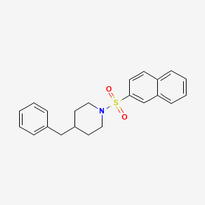 molecular formula C22H23NO2S B5967714 4-benzyl-1-(2-naphthylsulfonyl)piperidine CAS No. 6114-47-2