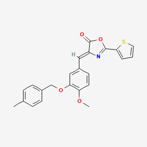 molecular formula C23H19NO4S B5967715 4-{4-methoxy-3-[(4-methylbenzyl)oxy]benzylidene}-2-(2-thienyl)-1,3-oxazol-5(4H)-one 