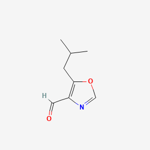 molecular formula C8H11NO2 B596774 4-Oxazolecarboxaldehyde,5-(2-methylpropyl)- CAS No. 1236366-19-0