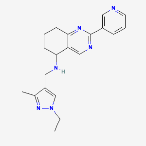 N-[(1-ethyl-3-methyl-1H-pyrazol-4-yl)methyl]-2-(3-pyridinyl)-5,6,7,8-tetrahydro-5-quinazolinamine