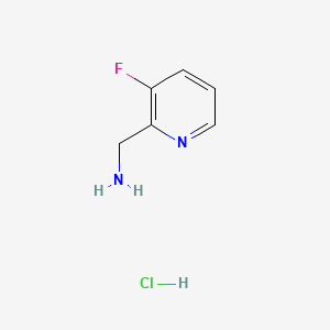 molecular formula C6H8ClFN2 B596778 (3-氟吡啶-2-基)甲胺盐酸盐 CAS No. 1260903-05-6