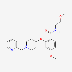 4-methoxy-N-(2-methoxyethyl)-2-{[1-(2-pyridinylmethyl)-4-piperidinyl]oxy}benzamide