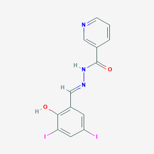 N'-(2-hydroxy-3,5-diiodobenzylidene)nicotinohydrazide