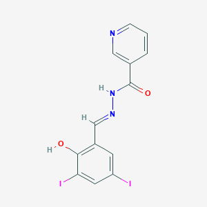 molecular formula C13H9I2N3O2 B5967827 N'-(2-hydroxy-3,5-diiodobenzylidene)nicotinohydrazide 