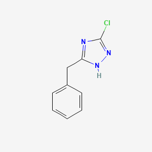 molecular formula C9H8ClN3 B596783 5-Benzyl-3-chloro-1H-1,2,4-triazole CAS No. 1256643-53-4