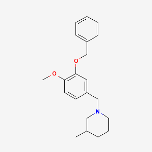 molecular formula C21H27NO2 B5967831 1-[3-(benzyloxy)-4-methoxybenzyl]-3-methylpiperidine 