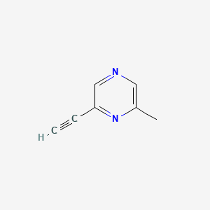 molecular formula C7H6N2 B596785 2-乙炔基-6-甲基吡嗪 CAS No. 1374115-58-8