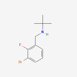 molecular formula C11H15BrFN B596786 1-Bromo-3-(t-butylaminomethyl)-2-fluorobenzene CAS No. 1355247-91-4