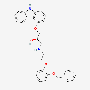 molecular formula C30H30N2O4 B596788 (R)-(+)-2'-O-Benzyloxy-2-O-desmethylcarvedilol CAS No. 1217688-35-1