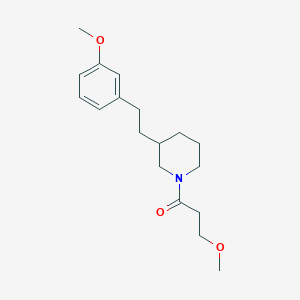 molecular formula C18H27NO3 B5967884 3-[2-(3-methoxyphenyl)ethyl]-1-(3-methoxypropanoyl)piperidine 