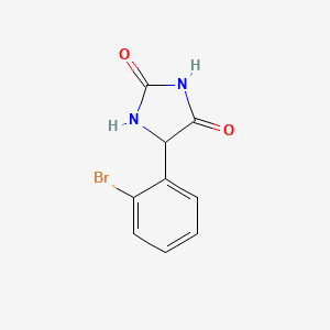 molecular formula C9H7BrN2O2 B596789 5-(2-Bromophenyl)imidazolidine-2,4-dione CAS No. 1214020-90-2