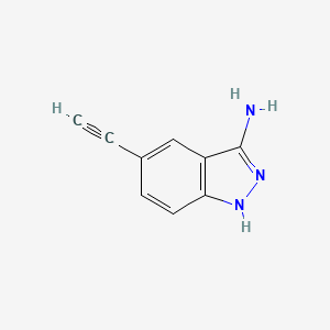 molecular formula C9H7N3 B596790 5-Ethynyl-1H-indazol-3-amine CAS No. 1245645-87-7