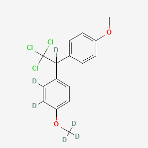 molecular formula C16H15Cl3O2 B596792 2,3-Dideuterio-1-[2,2,2-trichloro-1-deuterio-1-(4-methoxyphenyl)ethyl]-4-(trideuteriomethoxy)benzene CAS No. 106031-79-2