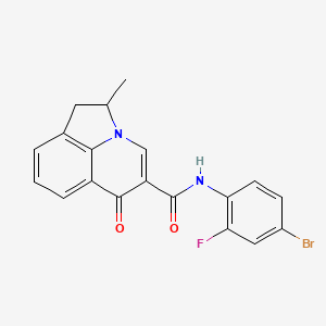molecular formula C19H14BrFN2O2 B5967936 N-(4-bromo-2-fluorophenyl)-2-methyl-6-oxo-1,2-dihydro-6H-pyrrolo[3,2,1-ij]quinoline-5-carboxamide 