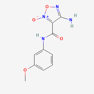 molecular formula C10H10N4O4 B5967943 4-amino-N-(3-methoxyphenyl)-1,2,5-oxadiazole-3-carboxamide 2-oxide 