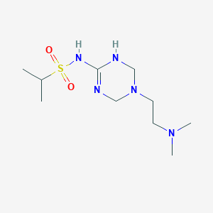 molecular formula C10H23N5O2S B5967964 N-{5-[2-(dimethylamino)ethyl]-1,4,5,6-tetrahydro-1,3,5-triazin-2-yl}-2-propanesulfonamide 