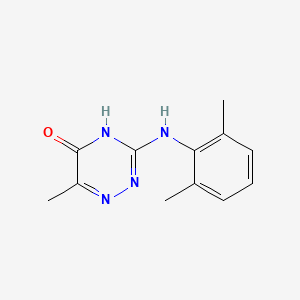 molecular formula C12H14N4O B5968001 3-[(2,6-dimethylphenyl)amino]-6-methyl-1,2,4-triazin-5(4H)-one 