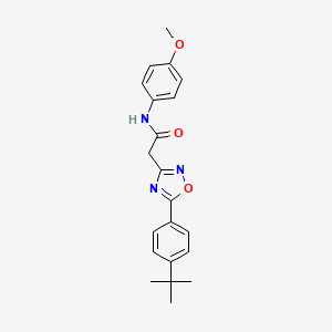 molecular formula C21H23N3O3 B5968015 2-[5-(4-tert-butylphenyl)-1,2,4-oxadiazol-3-yl]-N-(4-methoxyphenyl)acetamide 