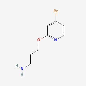 molecular formula C8H11BrN2O B596803 3-((4-Bromopyridin-2-yl)oxy)propan-1-amine CAS No. 1289076-09-0