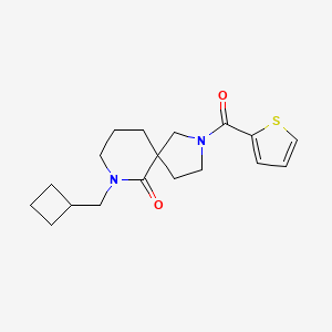 molecular formula C18H24N2O2S B5968037 7-(cyclobutylmethyl)-2-(2-thienylcarbonyl)-2,7-diazaspiro[4.5]decan-6-one 
