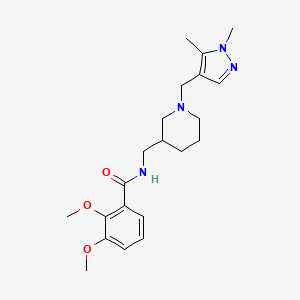 molecular formula C21H30N4O3 B5968042 N-({1-[(1,5-dimethyl-1H-pyrazol-4-yl)methyl]-3-piperidinyl}methyl)-2,3-dimethoxybenzamide 