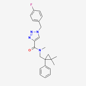 molecular formula C23H25FN4O B5968070 N-[(2,2-dimethyl-1-phenylcyclopropyl)methyl]-1-(4-fluorobenzyl)-N-methyl-1H-1,2,3-triazole-4-carboxamide 