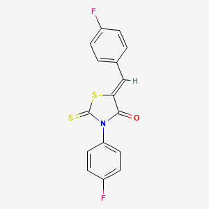 molecular formula C16H9F2NOS2 B5968076 5-(4-fluorobenzylidene)-3-(4-fluorophenyl)-2-thioxo-1,3-thiazolidin-4-one 