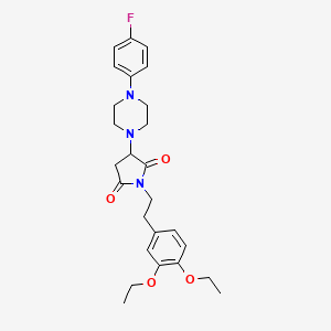 1-[2-(3,4-diethoxyphenyl)ethyl]-3-[4-(4-fluorophenyl)piperazin-1-yl]pyrrolidine-2,5-dione